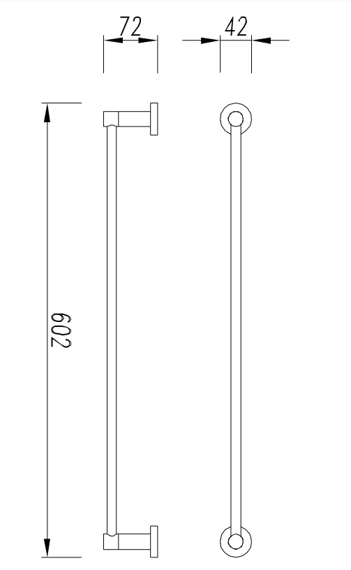 Omnires Modern Project wieszak na ręcznik 60,2 cm antracyt MP60216AT