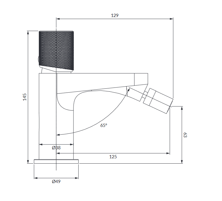 Omnires Contour bateria bidetowa złoty szczotkowany CT8020GLB