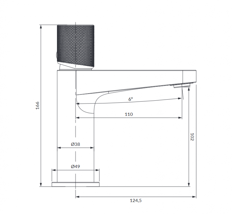 Omnires Contour bateria umywalkowa stojąca złoty szczotkowany CT8010GLB