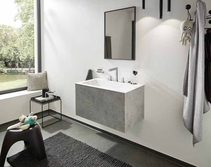 Hansgrohe Finoris 160 bateria umywalkowa 3-otworowa z korkiem klik-klak chrom połysk 76034000