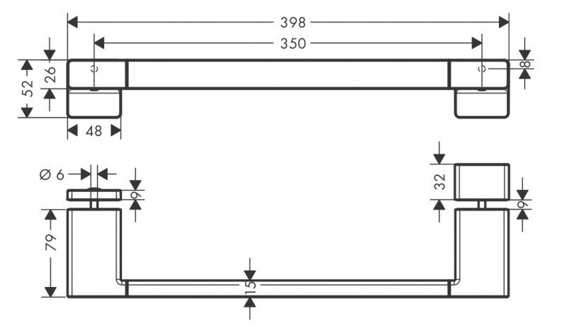 Hansgrohe AddStoris uchwyt na drzwi/kabinę prysznicową czarny matowy 41759670