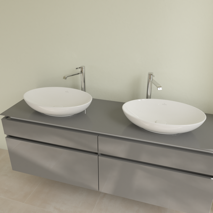 Villeroy&Boch Loop&Friends umywalka stawiana na blat owalna 62x42 cm biała Weiss Alpin CeramicPlus 4A4801R1