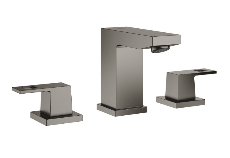 Grohe Eurocube bateria umywalkowa trzyotworowa z korkiem grafit szczotkowany Brushed Hard Graphite 20351AL0