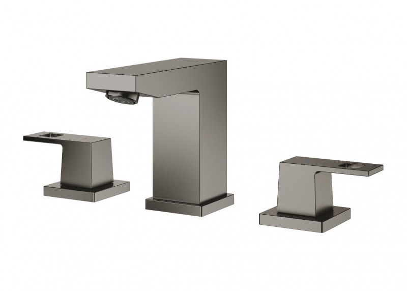 Grohe Eurocube bateria umywalkowa trzyotworowa z korkiem grafit szczotkowany Brushed Hard Graphite 20351AL0