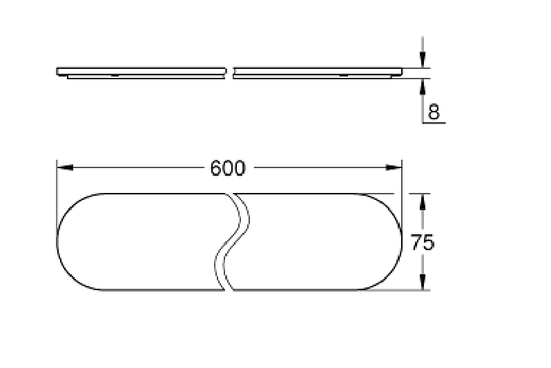 Grohe Selection półka szklana bez uchwytu 60 cm 41057000