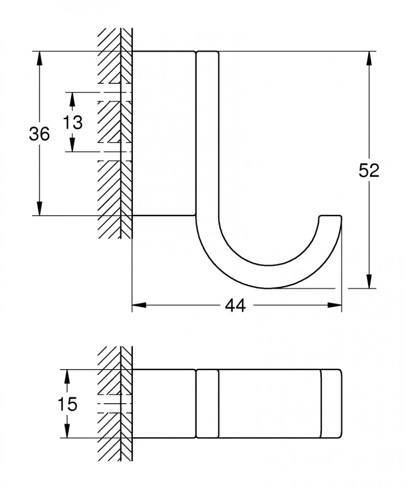 Grohe Selection wieszak haczyk pojedynczy chrom 41039000