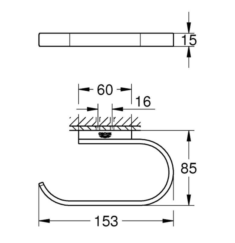 Grohe Selection uchwyt na papier grafit polerowany hard graphite 41068A00