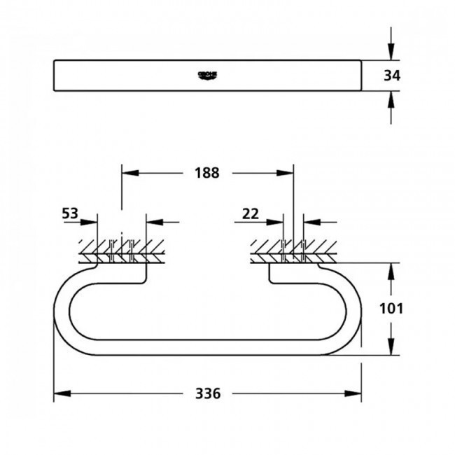 Grohe Selection uchwyt wannowy 30 cm złoto polerowane warm sunset 41064DA0