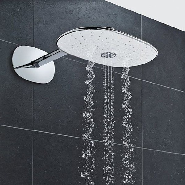 Grohe Rainshower 360 Mono deszczownica głowica prysznicowa 36x22 z ramieniem ściennym moon white 26450LS0