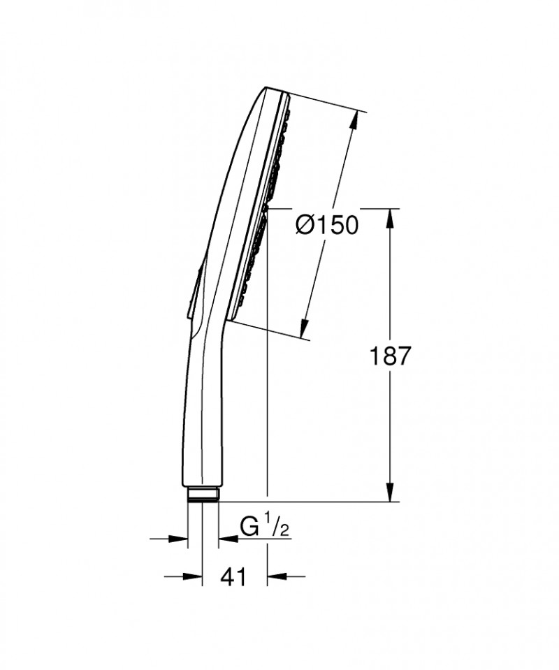 Grohe Rainshower SmartActive 150 słuchawka prysznicowa 3 strumienie chrom połysk 26590000