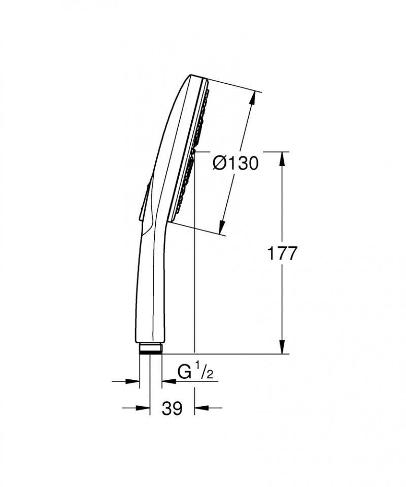 Grohe Rainshower SmartActive 130 słuchawka prysznicowa 3 strumienie chrom połysk 26574000