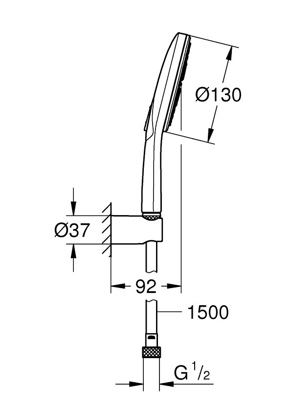 Grohe Rainshower SmartActive 130 zestaw prysznicowy punktowy chrom 26581000