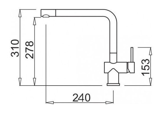 Elleci Stream bateria kuchenna zlewozmywakowa z obrotową wylewką Metaltek M79 aluminium MMKSTR79