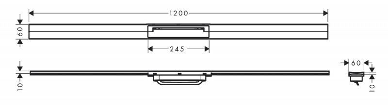 Hansgrohe RainDrain Flex Element zewnętrzny odpływu 1200 z możliwością przycięcia do montażu w podłodze brąz szczotkowany 56047140