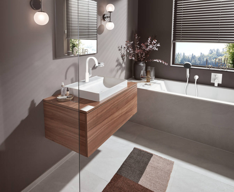 Hansgrohe FinishPlus Vivenis bateria umywalkowa 210 z korkiem biały matowy 75030700