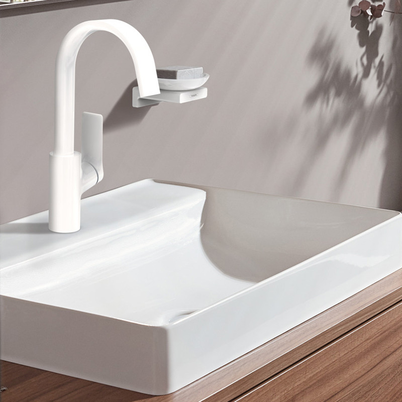 Hansgrohe FinishPlus Vivenis bateria umywalkowa 210 z korkiem biały matowy 75030700