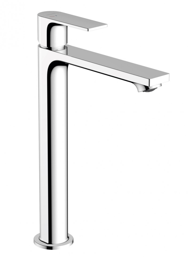 Hansgrohe Rebris E bateria umywalkowa wysoka 240 CoolStart z korkiem chrom połysk 72581000