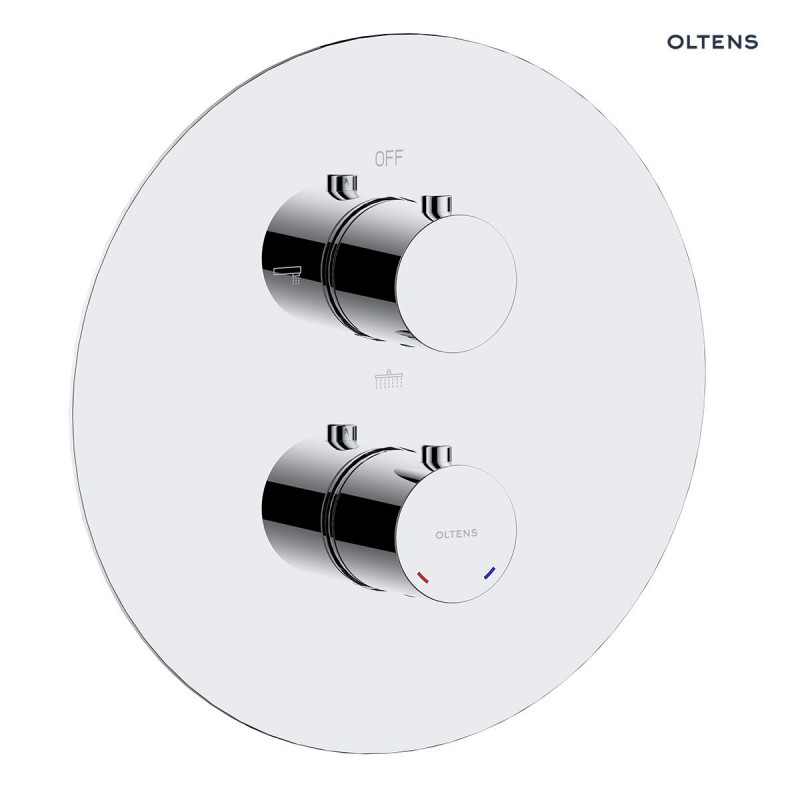 Oltens Katla komplet zestaw termostatyczny podtynkowy z deszczownicą 30 cm i słuchawką chrom 36608100