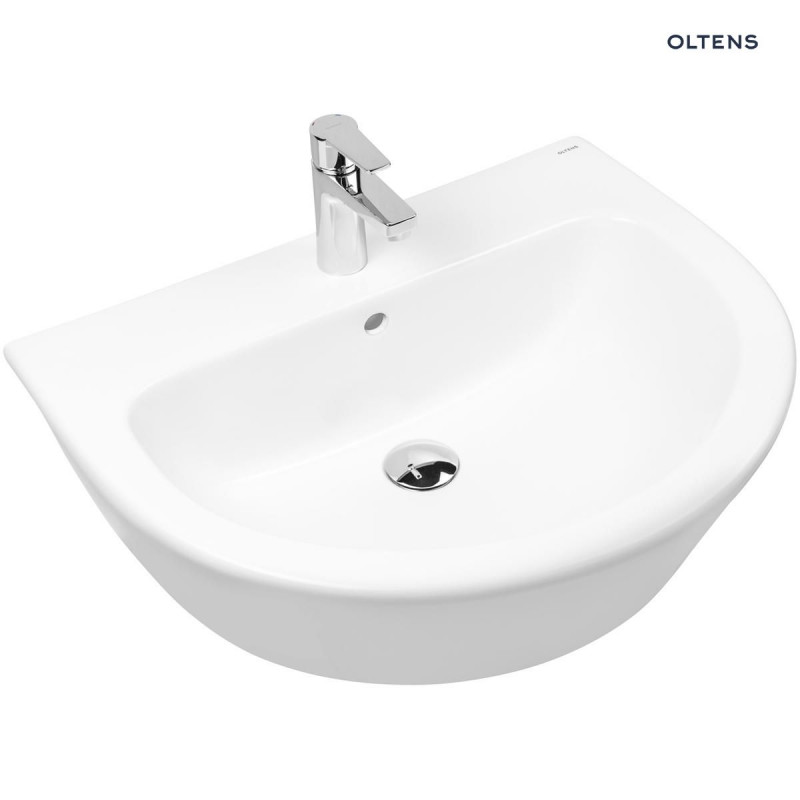 Oltens Jog umywalka 61x49 cm wisząca z powłoką SmartClean biały 41501000