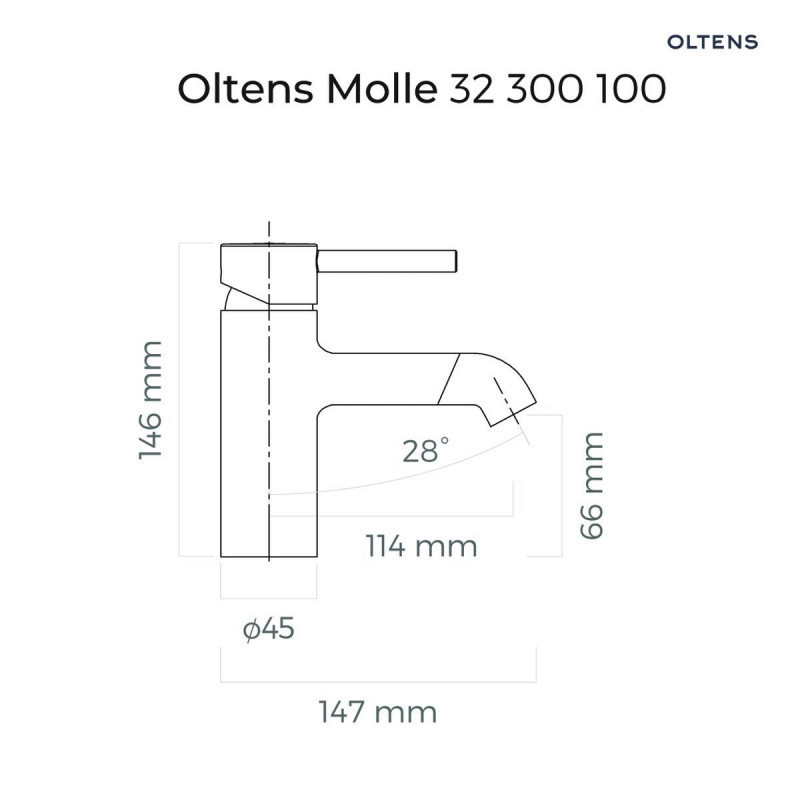 Oltens Molle bateria umywalkowa stojąca złoty szczotkowany 32200810