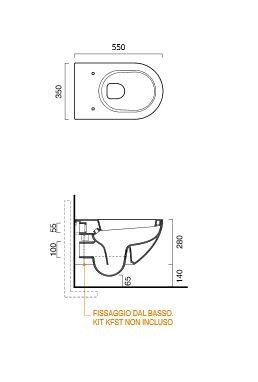 Catalano Sfera 54 NEWFLUSH muszla wisząca + deska wolnoopadajaca + mocowanie 1VSF54R00 + 5ZECOFN00 + KFST