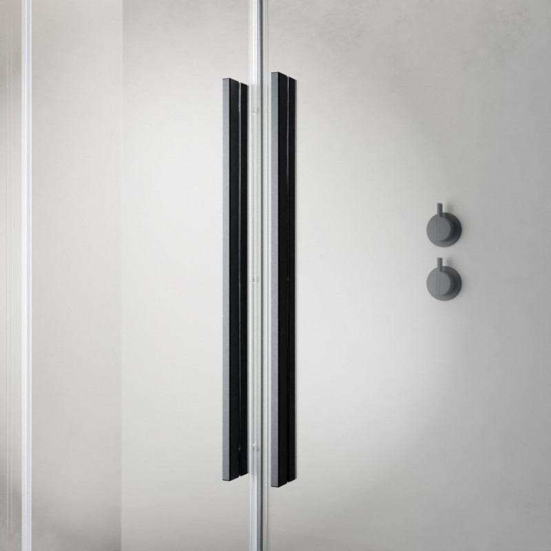 Radaway Furo SL Brushed GunMetal kabina typu Walk-In ścianka suwana 100 cm lewa gunmetal szczotkowany przeźroczyste Easy Clean 10306538-92-01L + 10110494-01-01