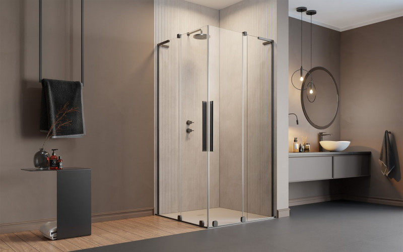 Radaway Furo SL Brushed GunMetal KDD 1/2 kabiny drzwi przesuwne 110 cm lewe gunmetal szczotkowany Easy Clean 10305110-92-01L