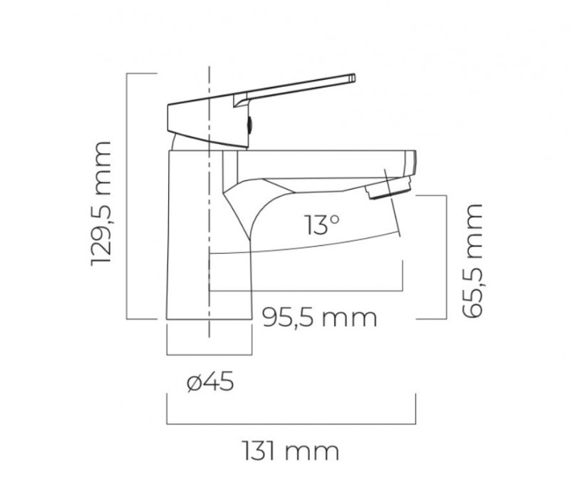 Oltens Jog bateria umywalkowa niska stojąca chrom 32304100