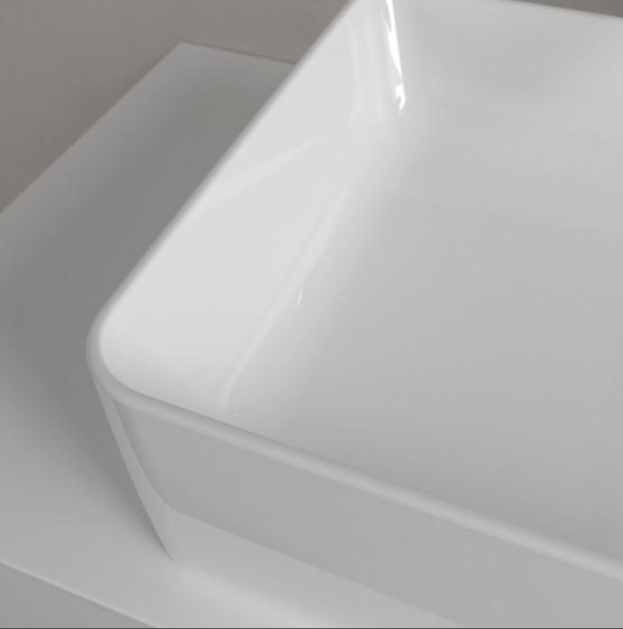 Villeroy&Boch Collaro umywalka nablatowa / stawiana na blat 56x36 cm biała weiss alpin CeramicPlus 4A2056R1