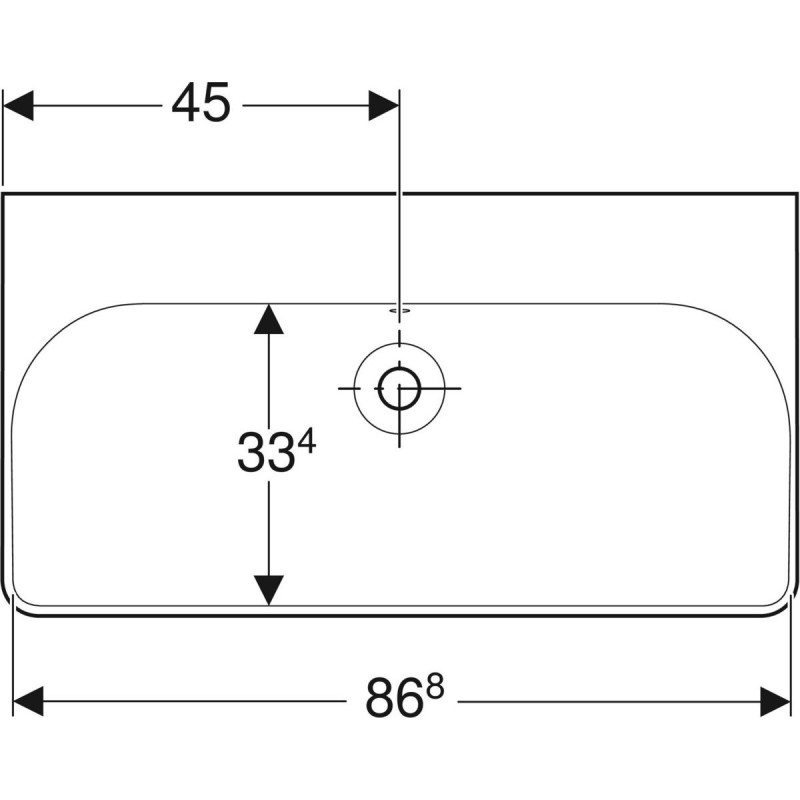 Geberit Smyle Square umywalka wisząca 90x48 cm bez otworu na baterię 500.250.01.1