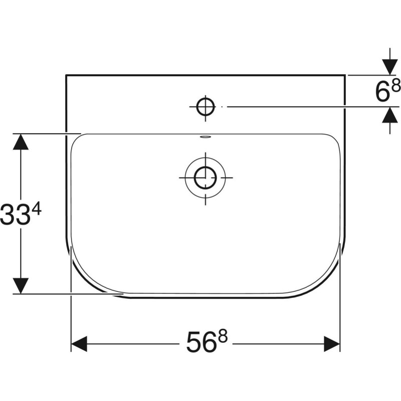 Geberit Smyle umywalka wisząca 60x48 cm z otworem 500.228.01.1