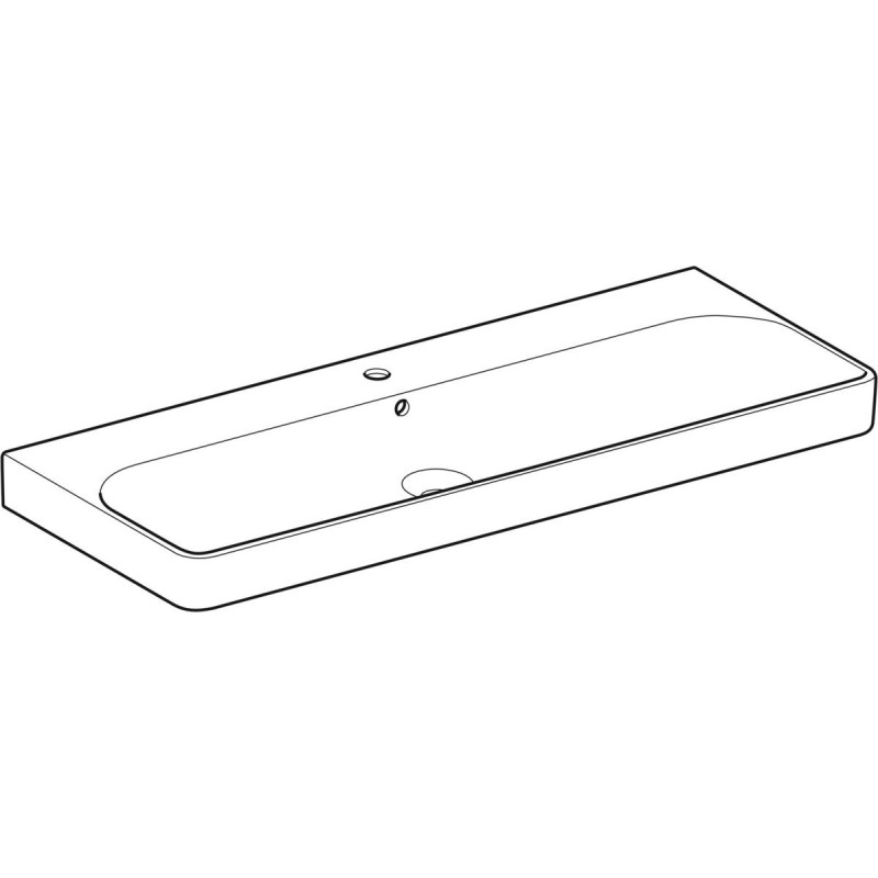 Geberit Smyle Square umywalka duża 120x48 cm z otworem na baterię 500.226.01.1