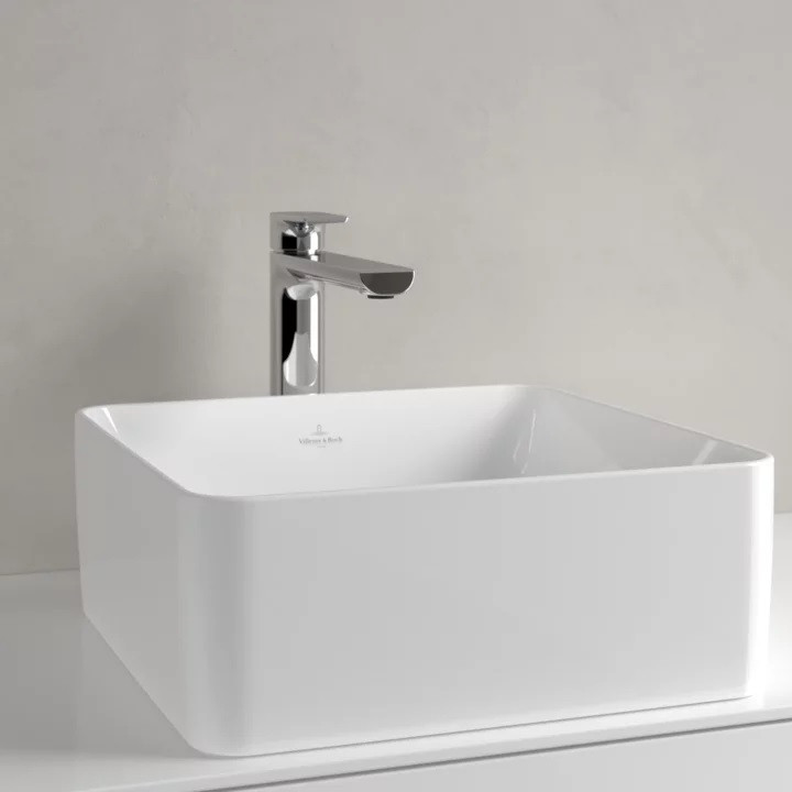 Villeroy&Boch Collaro umywalka stojąca na blacie 38x38 biała weiss alpin ceramicplus 4A2138R1