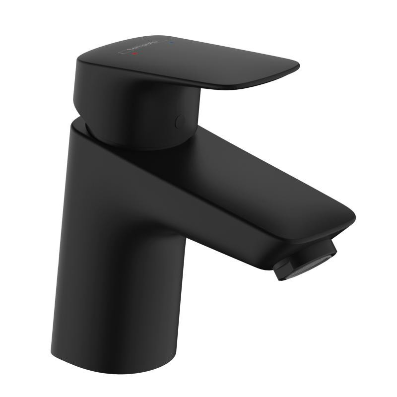 Hansgrohe Logis 70 bateria umywalkowa z korkiem klik-klak Push-Open czarny mat 71077670