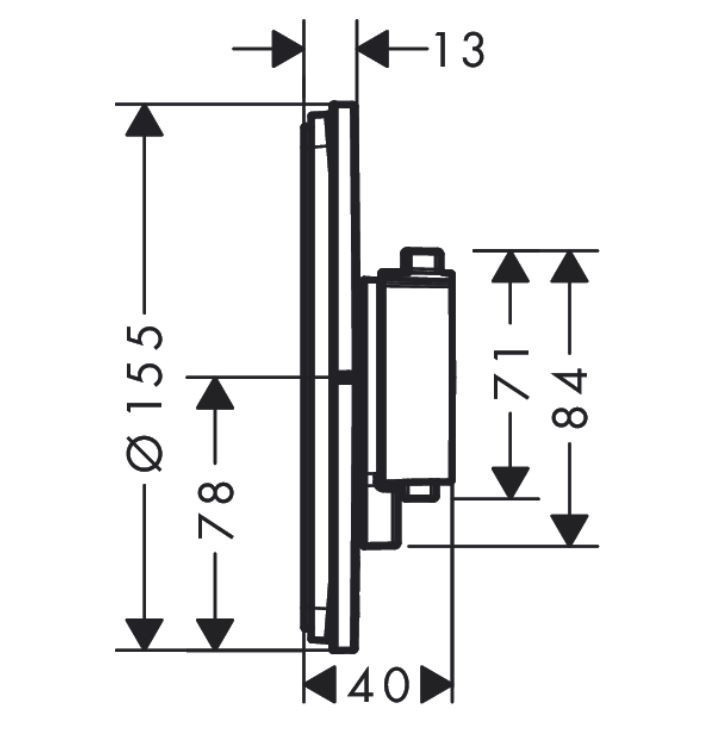 Hansgrohe ShowerSelect Comfort S Bateria podtynkowa termostatyczna czarny mat 15559670