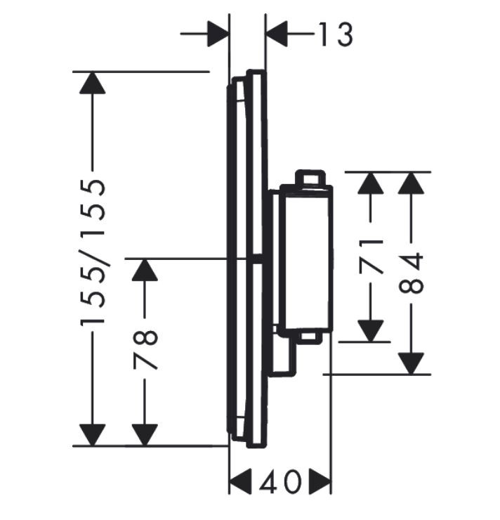 Hansgrohe ShowerSelect Comfort E Bateria podtynkowa termostatyczna chrom 15574000