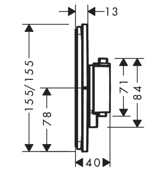 Hansgrohe ShowerSelect Comfort Q Bateria podtynkowa termostatyczna czarny mat 15588670