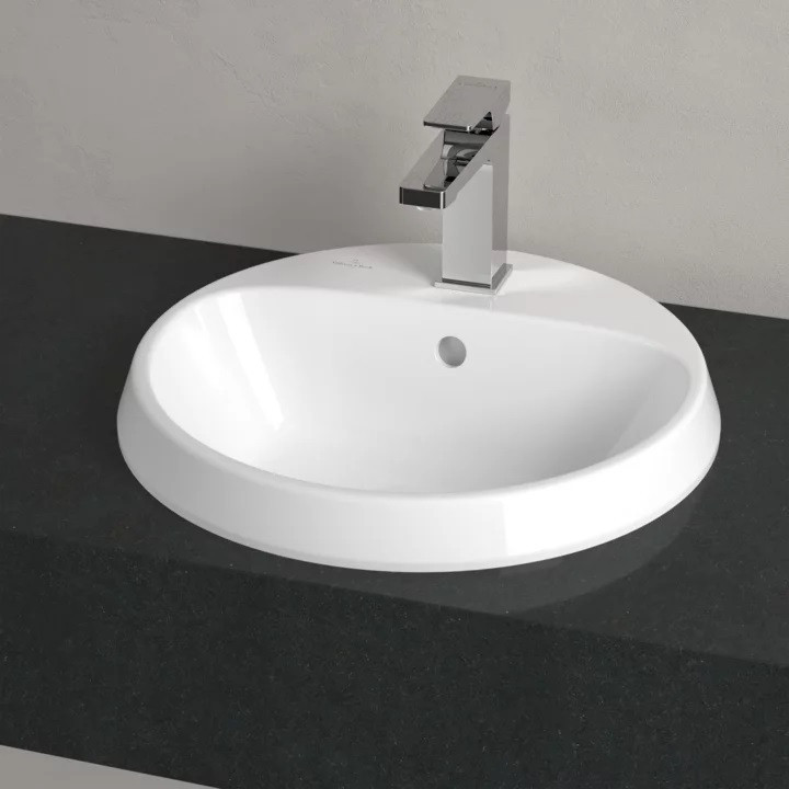 Villeroy&Boch Architectura umywalka wpuszczana w blat 45x45 biała weiss alpin CeramicPlus 5A6545R1