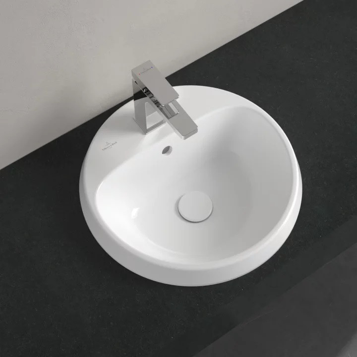 Villeroy&Boch Architectura umywalka wpuszczana w blat 45x45 biała weiss alpin CeramicPlus 5A6545R1