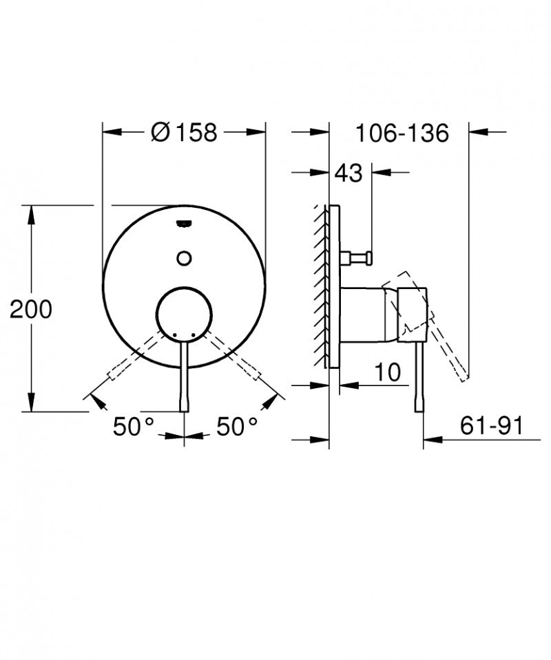 Grohe Essence zestaw podtynkowy z deszczownicą Mono 310 kompletny złoty szczotkowany brushed cool sunrise 25287GN0