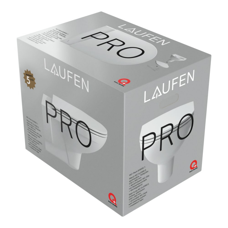 Laufen PRO-B Rimless muszla wisząca + deska wolnoopadająca H8669510000001