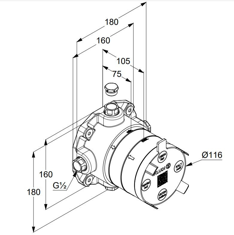 Kludi SLIM.BOXX uniwersalny element podtynkowy DN 20 88022