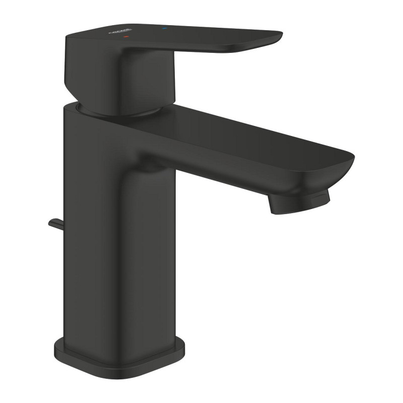 Grohe Cubeo bateria umywalkowa z korkiem S czarny matowy 1016942430