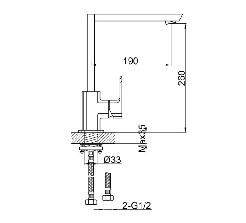 Kohlman Foxal bateria kuchenna zlewozmywakowa chrom QB140F