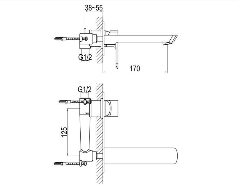 Kohlman Foxal bateria umywalkowa podtynkowa chrom QW185F