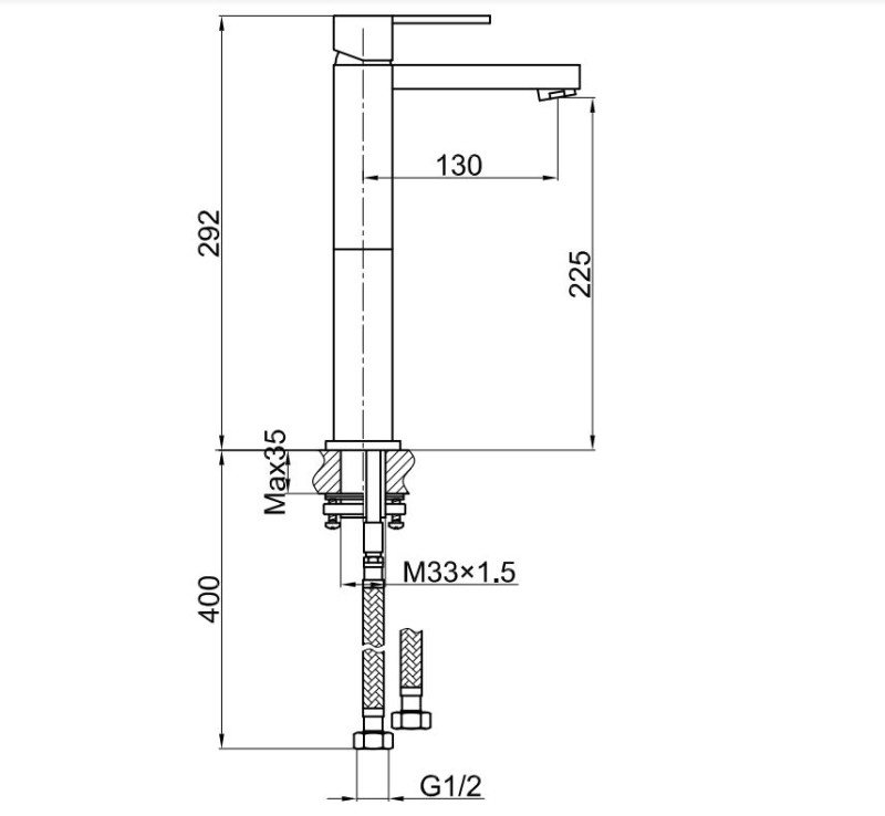 Kohlman Nexen bateria umywalkowa wysoka chrom QB170U