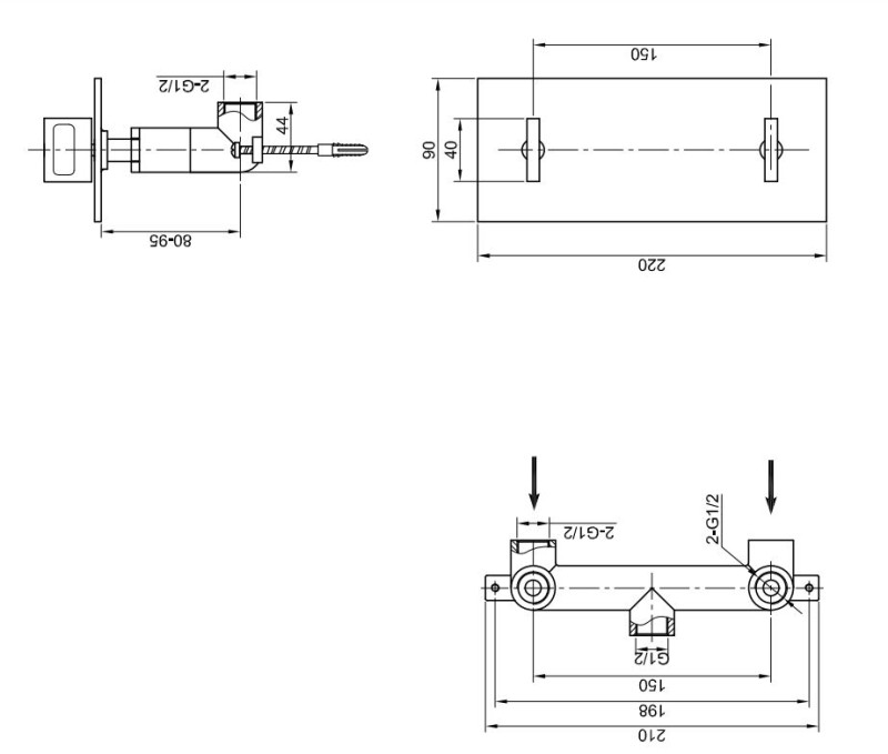 Kohlman Nexen bateria prysznicowa podtynkowa chrom QW227U