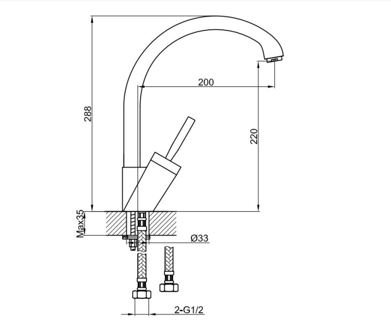 Kohlman Maxima bateria kuchenna zlewozmywakowa chrom QB146M