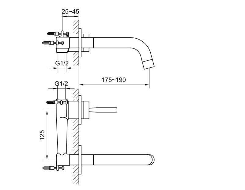 Kohlman Maxima bateria umywalkowa podtynkowa chrom QW180M