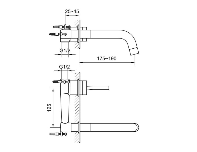 Kohlman Maxima bateria umywalkowa podtynkowa chrom QW185M